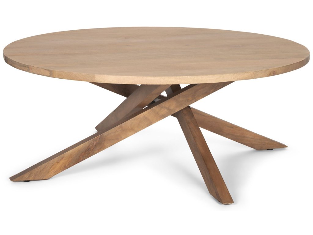 Light Brown Wood Coffee Table