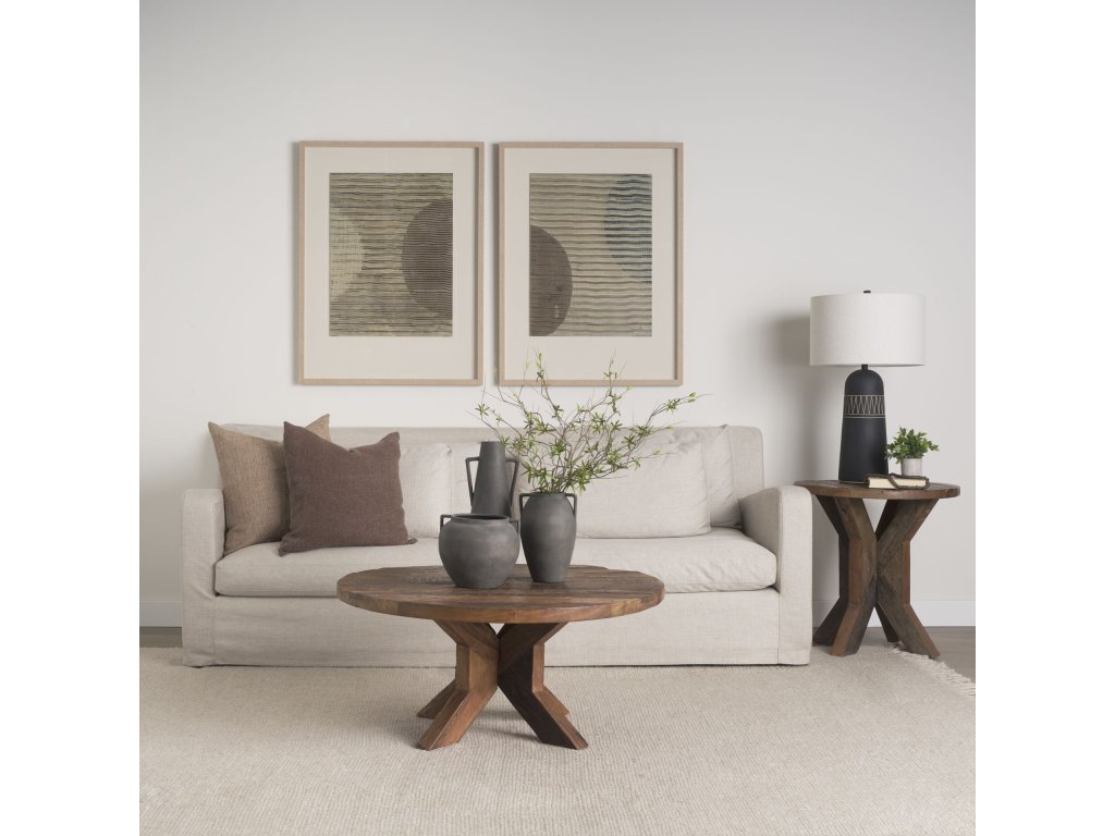 Medium Brown-Gray Double Ear Vase