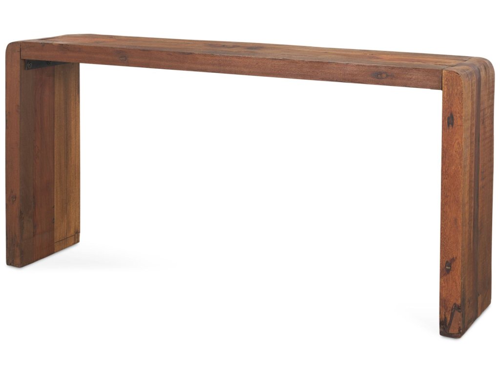 Rustic Brown Reclaimed Wood Console Table