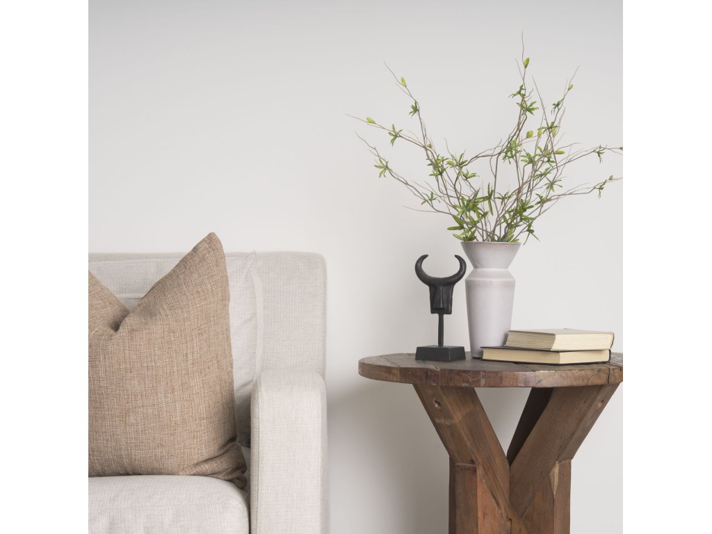 4.5L x 4.5W x 10.4H Whitewashed Ceramic Vase