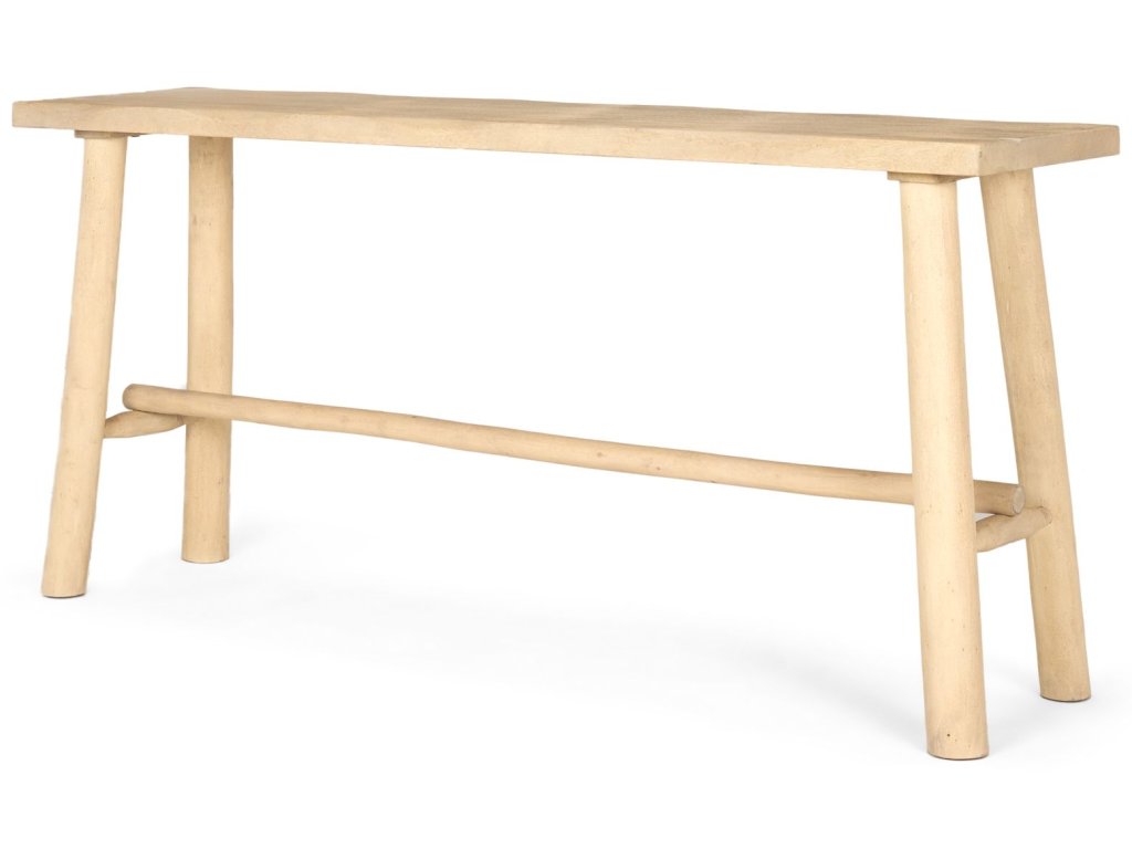 Light Brown Wooden Craftsman Console Table