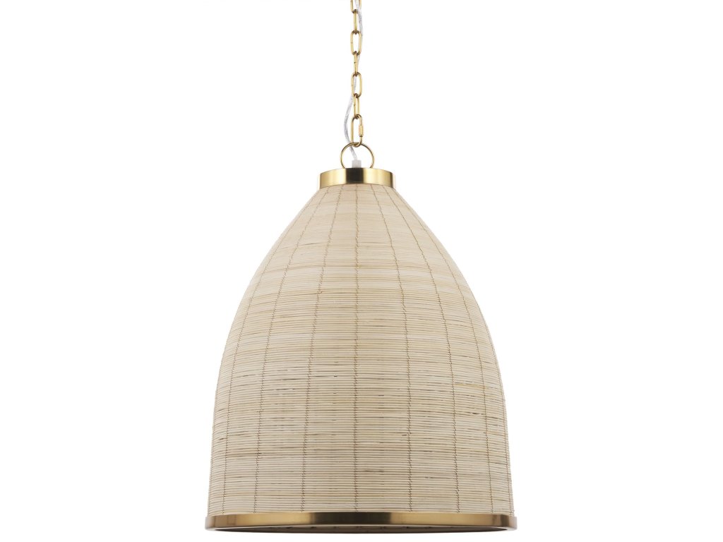 Cane w/ Brass Metal Pendant Light