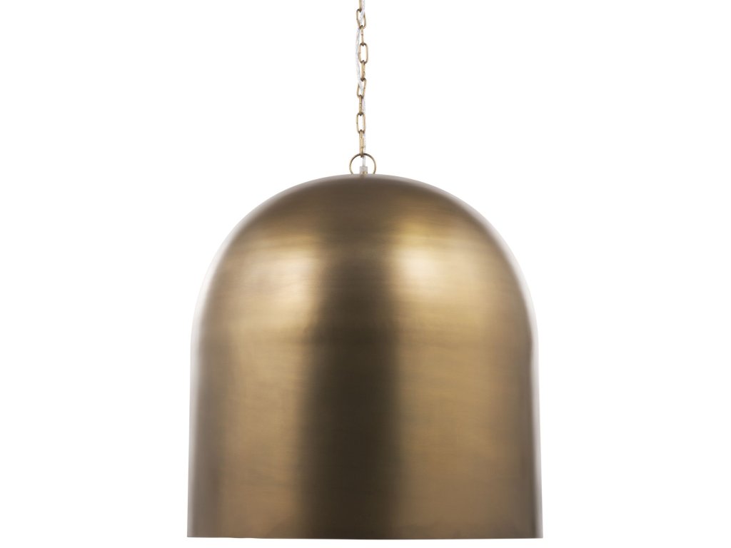 Antiqued Gold Metal w/ Silver Foil Large Pendant Light