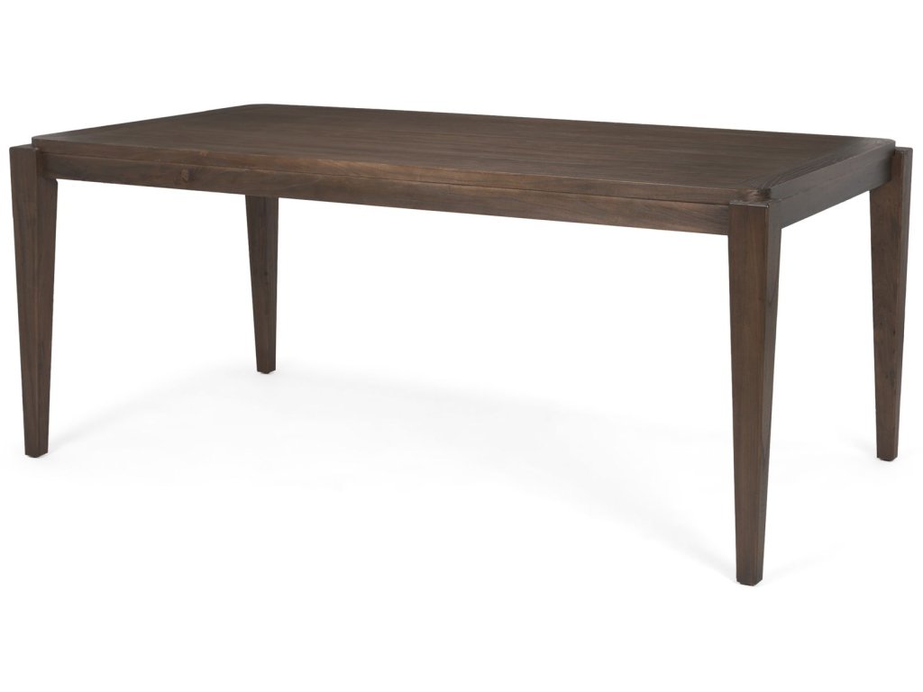Dark Brown Wood Rectangular 72" Dining Table
