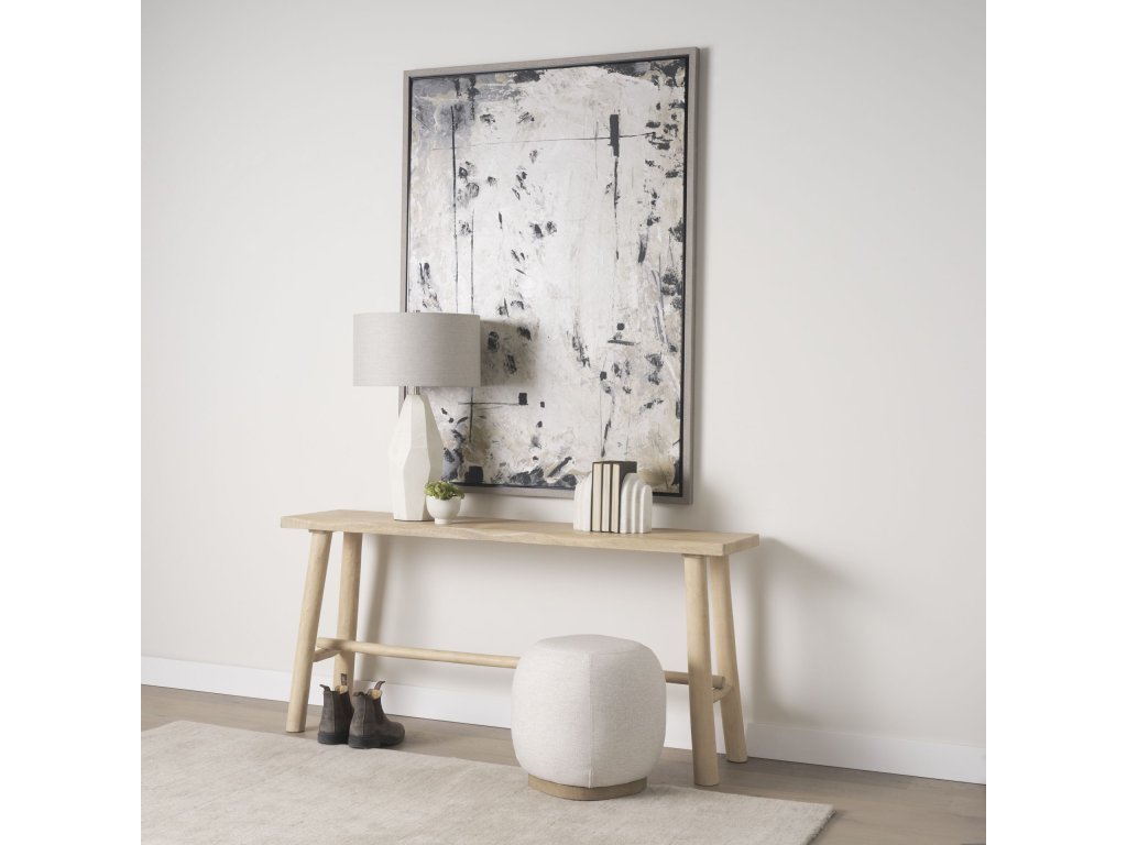 Light Brown Wooden Craftsman Console Table