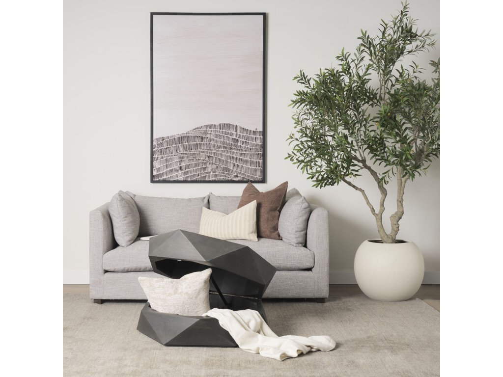 Hexagonal Hinged Solid Wood Top and Base Coffee Table - Alternative View