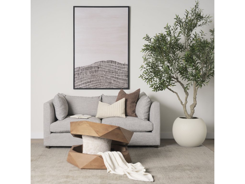 Hexagonal Hinged Solid Wood Top and Base Coffee Table - Alternative View