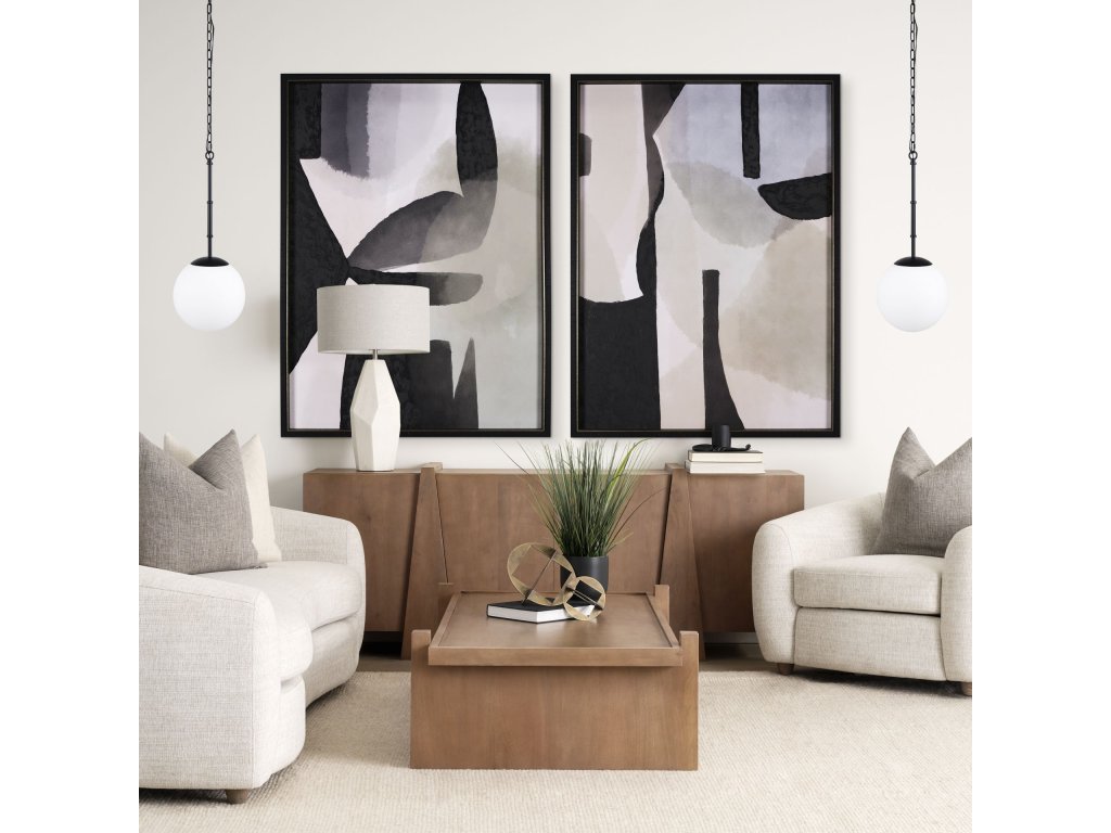 Matte Black Metal w/ Frosted Glass Globe 1-Light Pendant