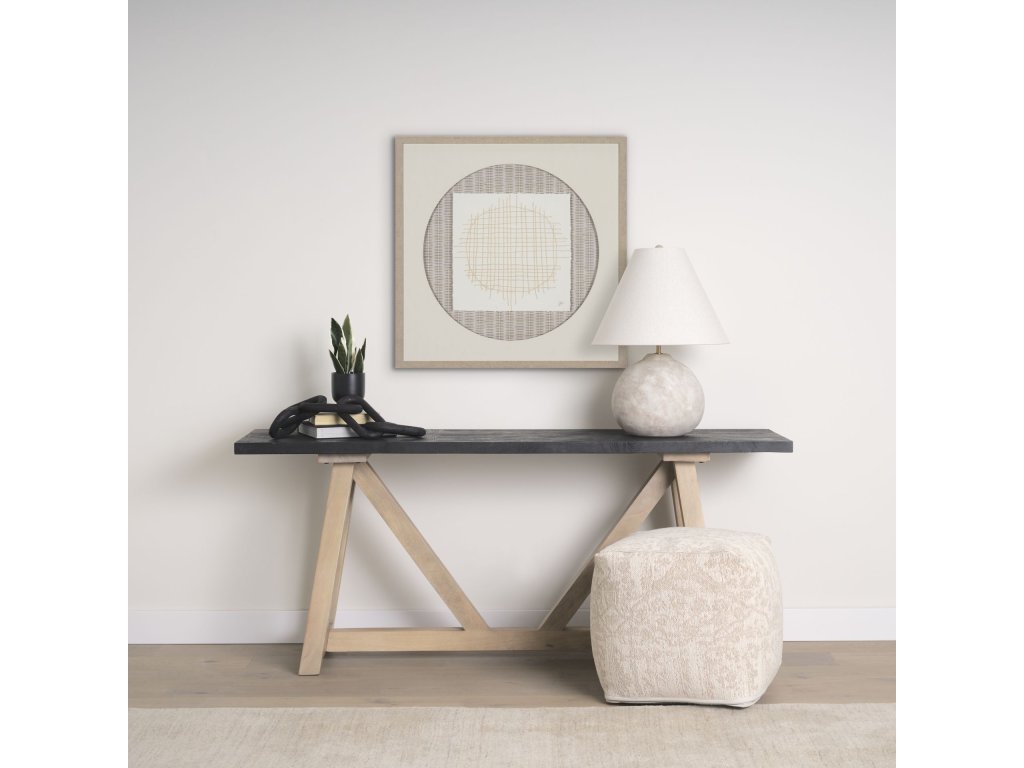 Small Cream Pouf