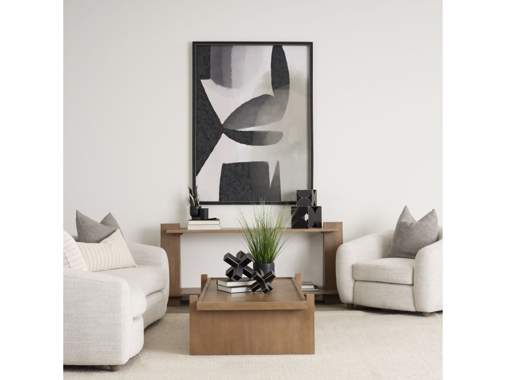 Medium Brown Wood Console Table