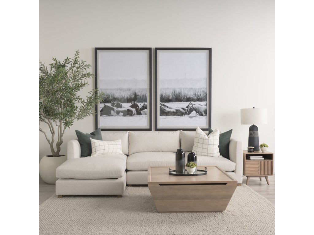 Right Arm Sectional Piece Oatmeal Performance Fabric - Alternative View