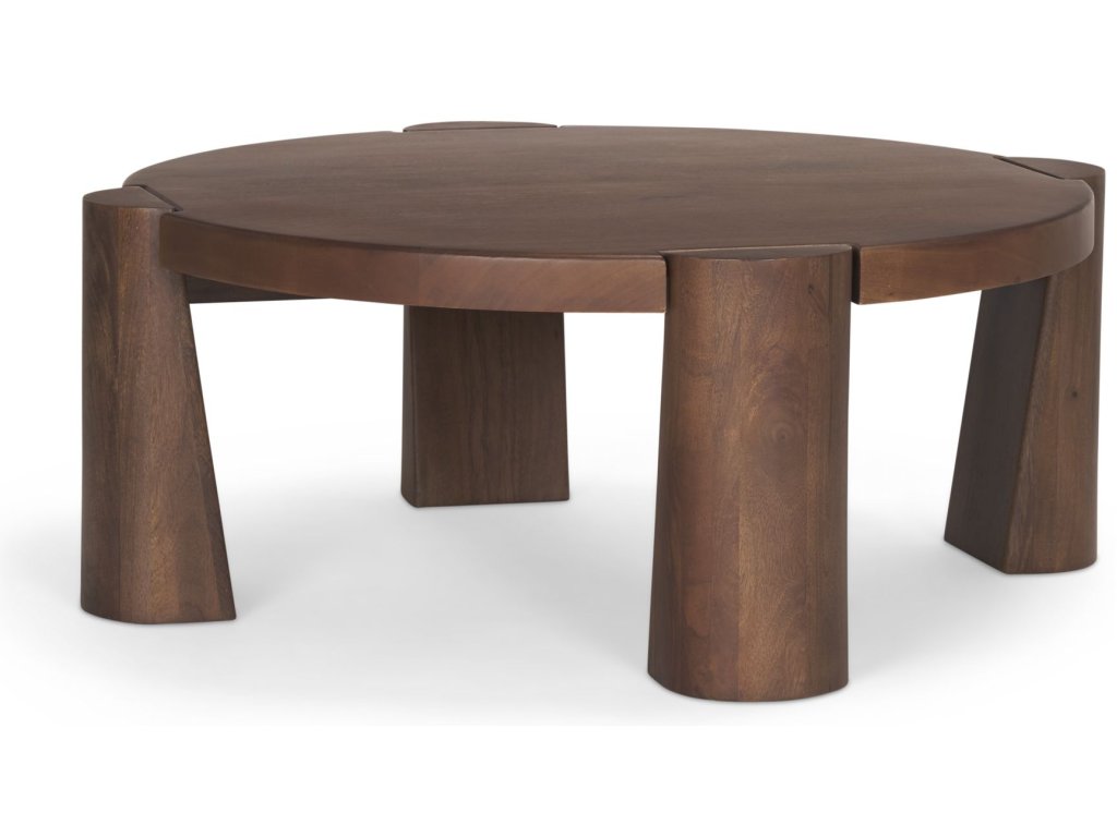 Round Wood w/ Tapered Legs Coffee Table