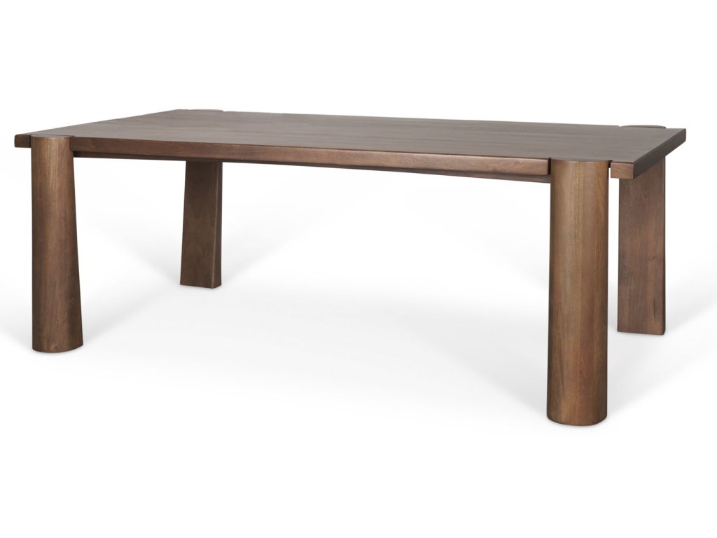 Rectangular Brown Wood w/ Tapered Legs Dining Table