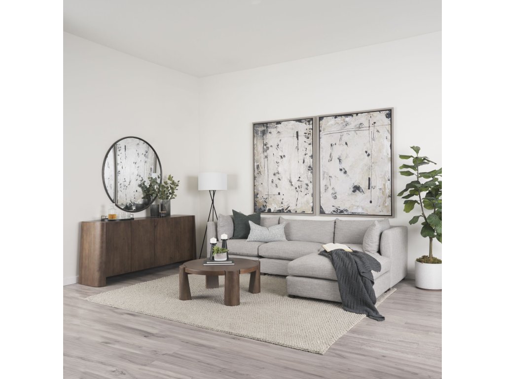 Round Wood w/ Tapered Legs Coffee Table