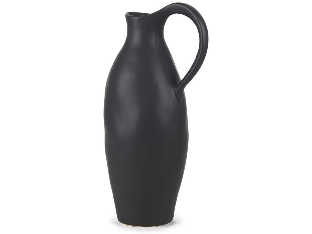 Matte Black Ceramic Jug
