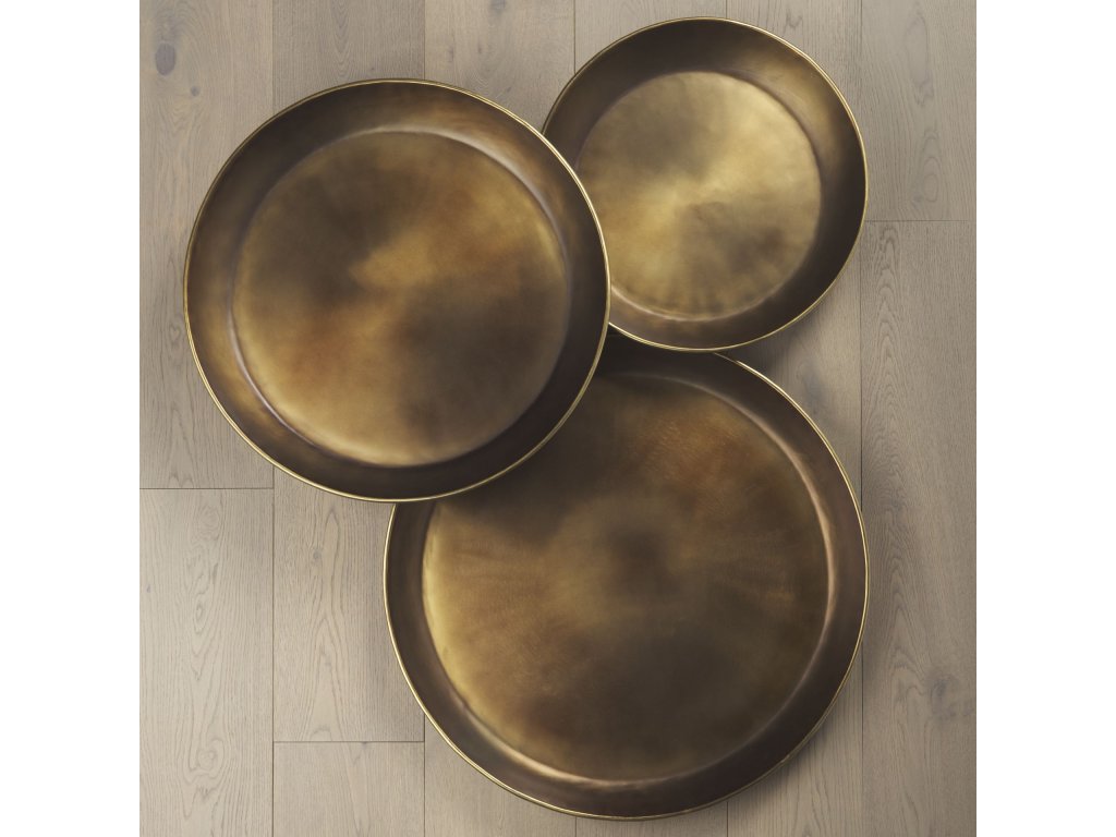 24.0L x 24.0W x 2.0H Brass Aluminium Tray Large