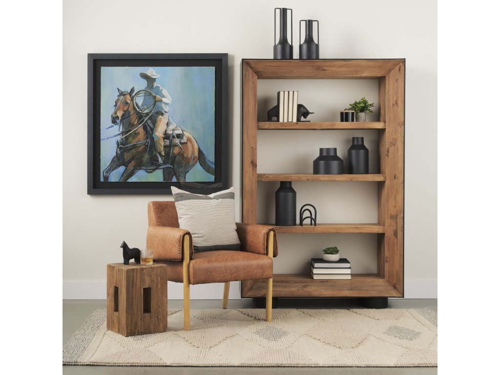 Natural Wood Block Accent Stool