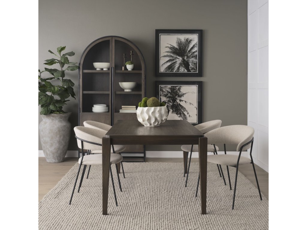Dark Brown Wood Rectangular 72" Dining Table - Alternative View