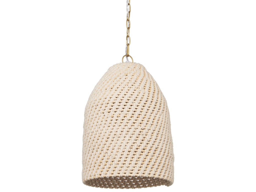 1-Light Cotton Rope Bell Pendant