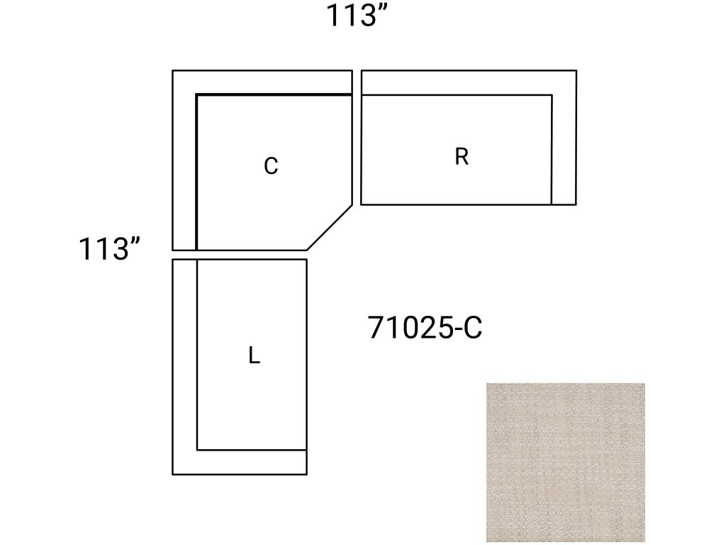 Oatmeal 3 Piece Sofa Set W/Corner Piece