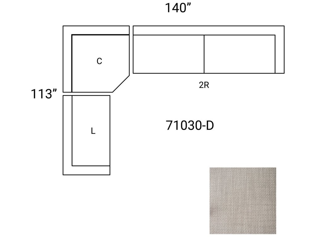Gray 3 Piece Sofa Set w/Corner Piece