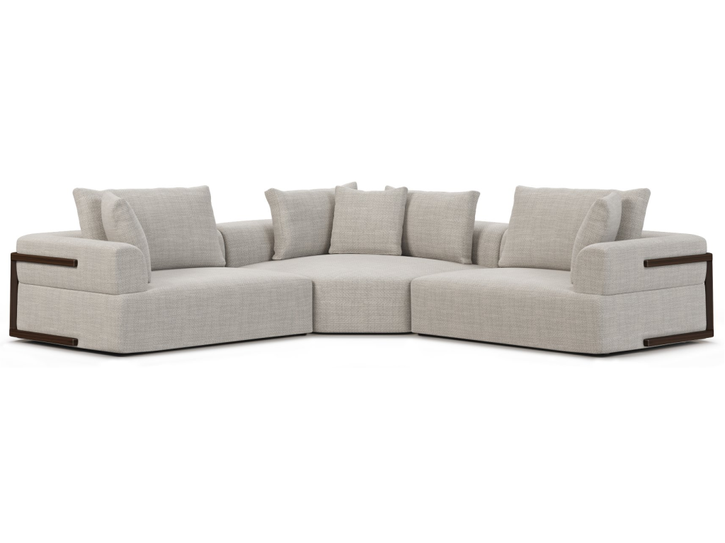 Gray 3 Piece Sofa Set w/Corner Piece