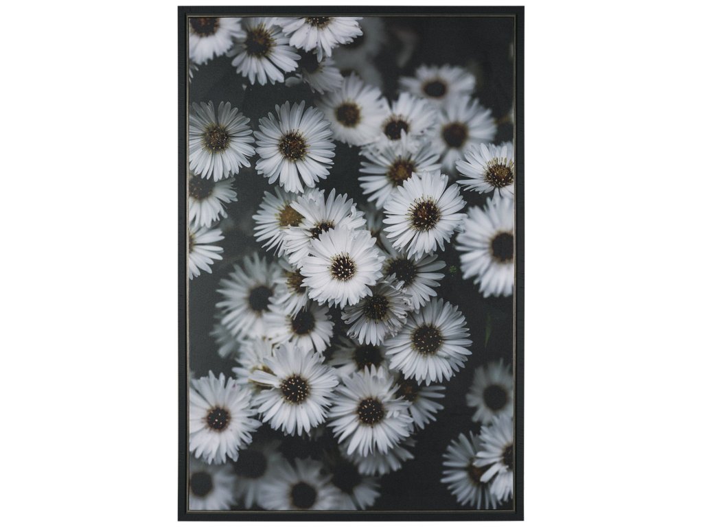 Mercana Tiny Flowers 3 by Mareike Bohmer Hand Embelished Textured Framed Canvas