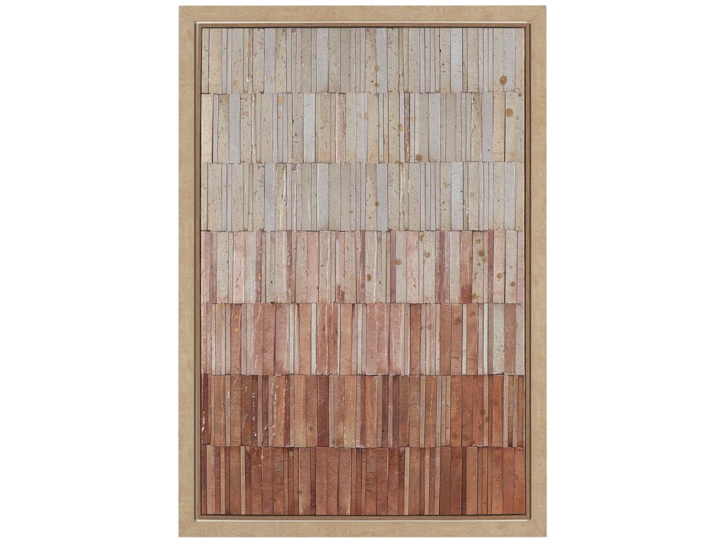 Wall I by Flora Kouta Hand Embelished Textured Framed Canvas