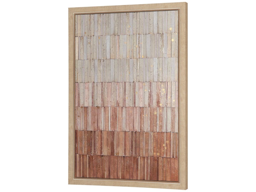 Wall I by Flora Kouta Hand Embelished Textured Framed Canvas