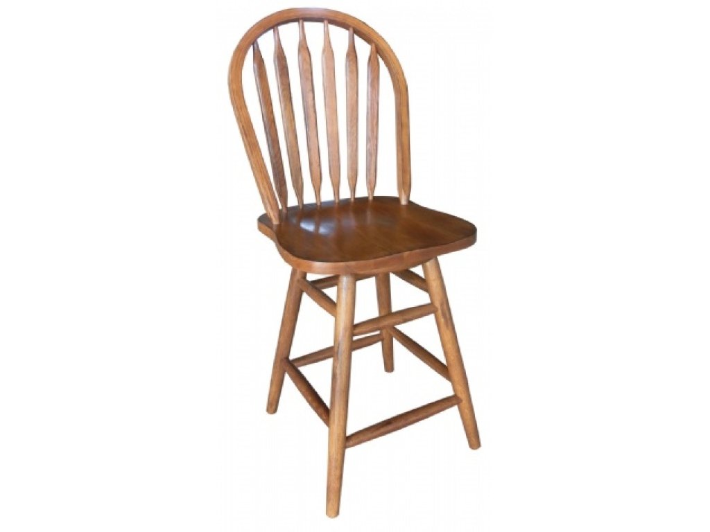 24" Arrowback Swivel Barstool