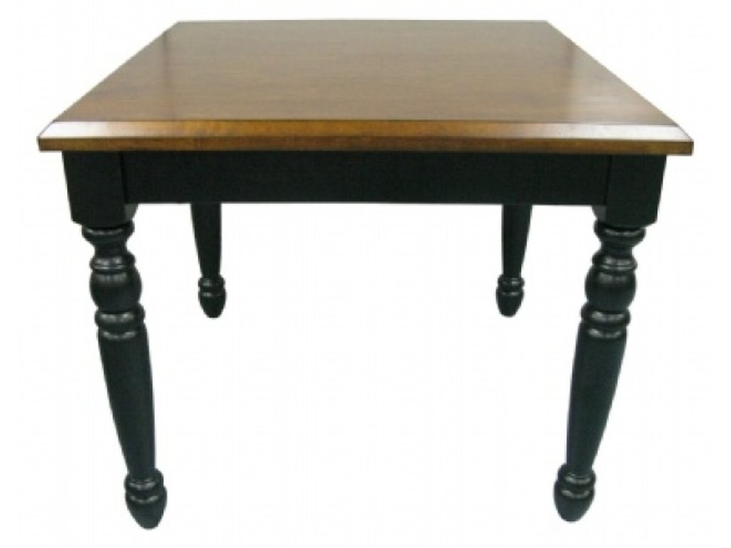 SmartBuy 36" Squared Fixed Top w/ Turned Leg Table