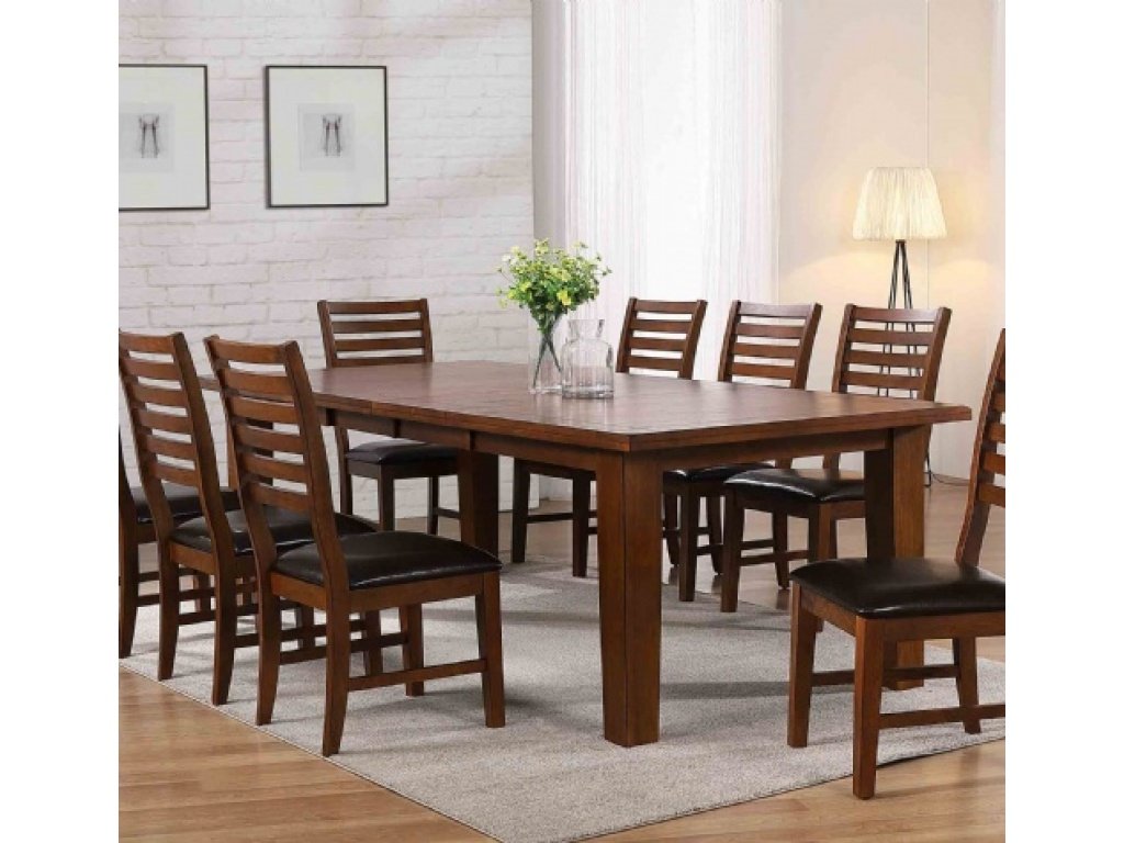 St. Michael Dining Leg Table w/2-16" Leaves - Alternative View