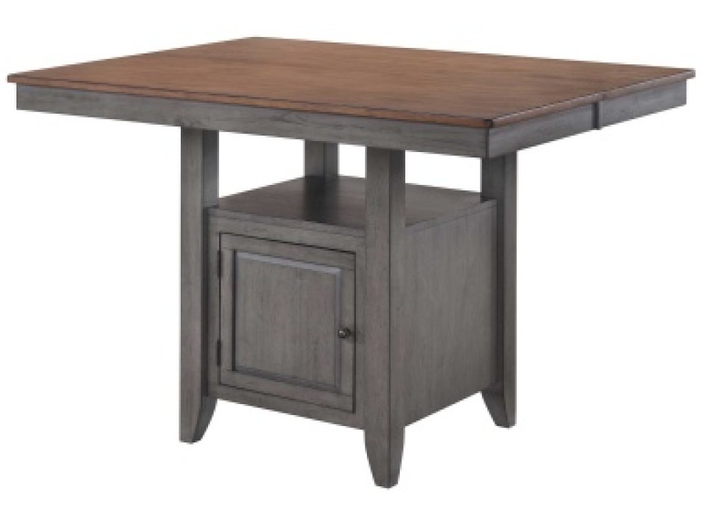 St. Pete Gathering Table w/12" Leaf & Square Storage Base - Alternative View