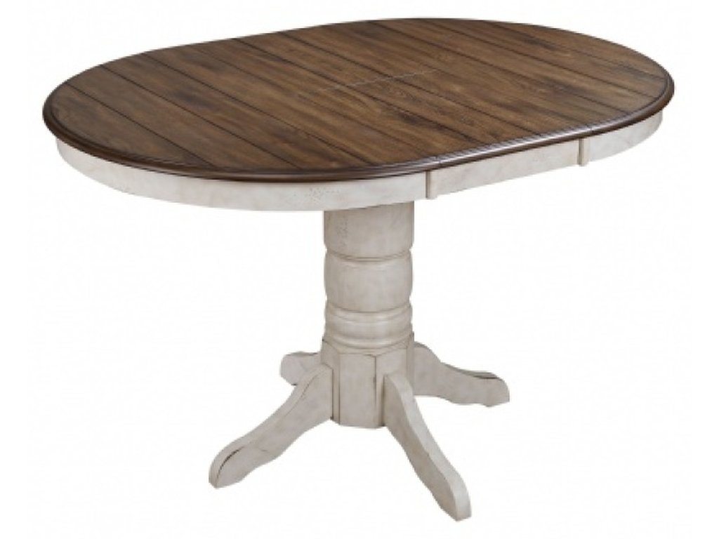 Vintage Estates Pedestal Gathering Table w/15" Butterfly Leaf