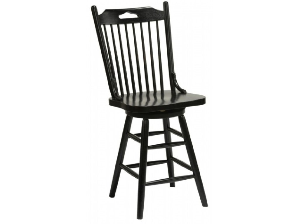Windswept Shores Farmhouse 24"H Swivel Barstool