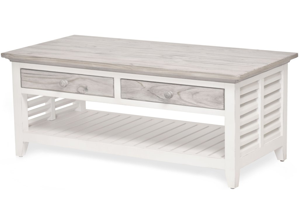 Sea Winds Islamorada Coffee Table in Dapple Grey/Blanc