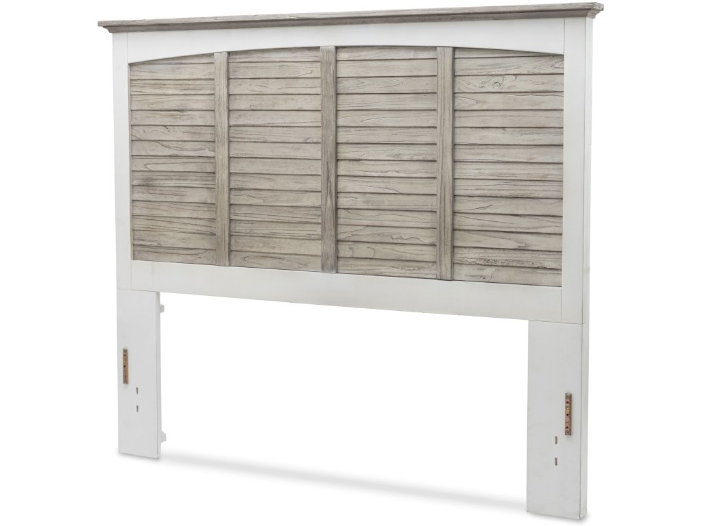 Sea Winds Islamorada Queen Headboard in Dapple Grey/Blanc