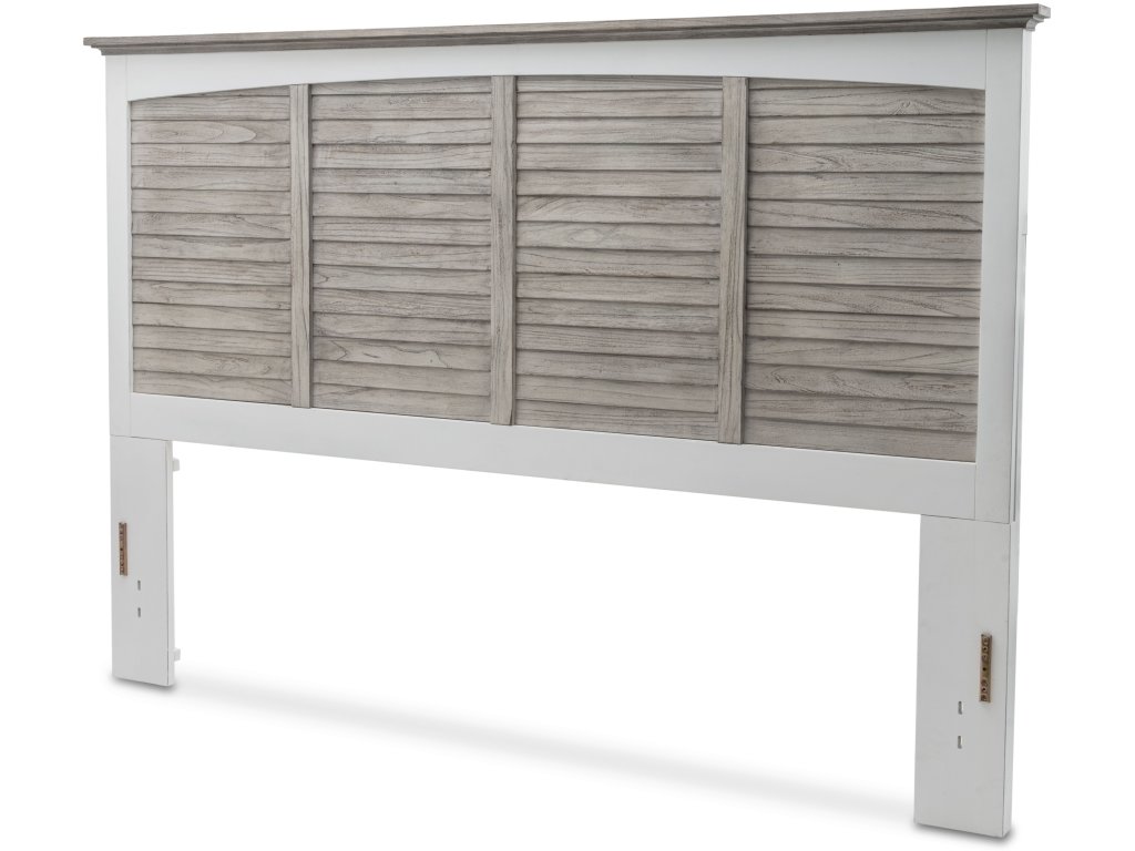 Sea Winds Islamorada King Headboard in Dapple Grey/Blanc