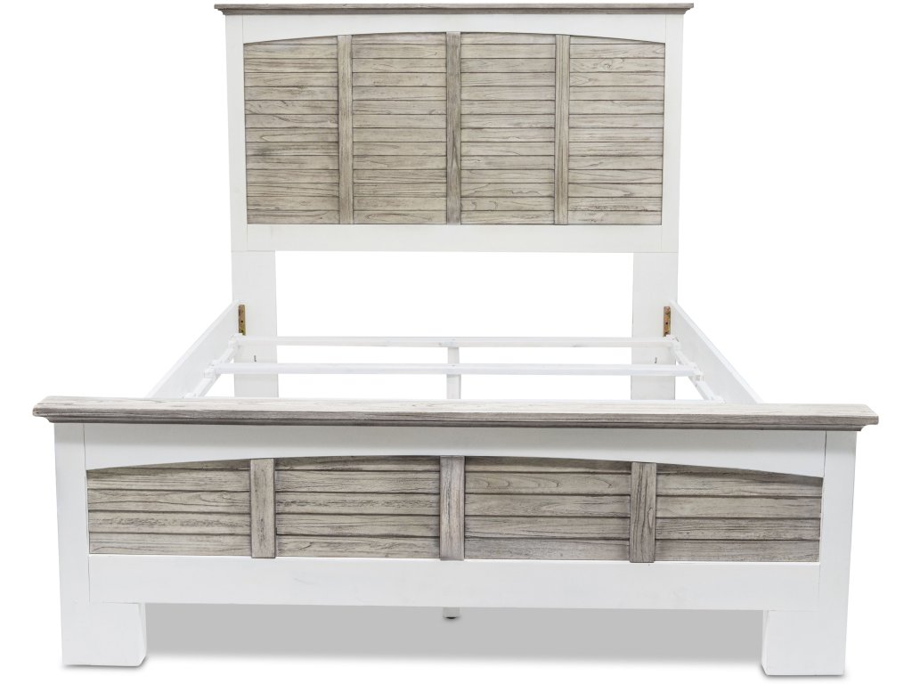 Sea Winds Islamorada Queen Bed in Dapple Grey/Blanc