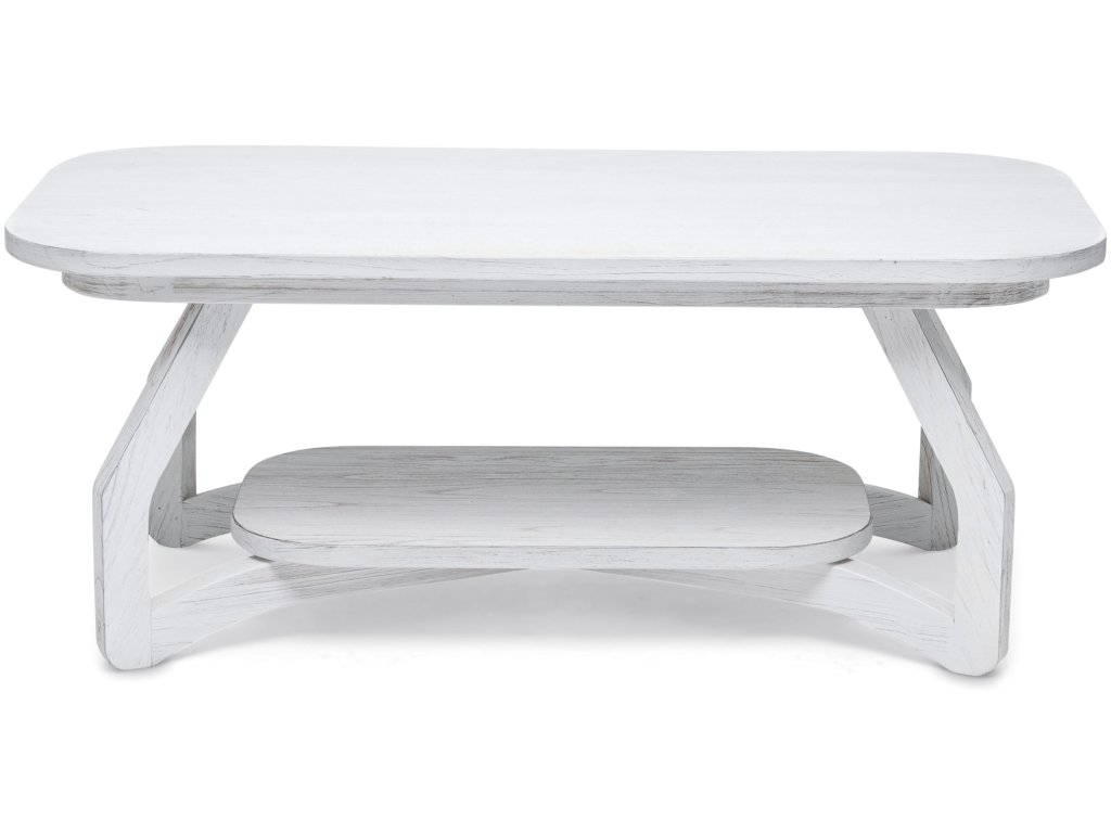 Sea Winds Surfside Coffee Table in Distressed White - Alternative View