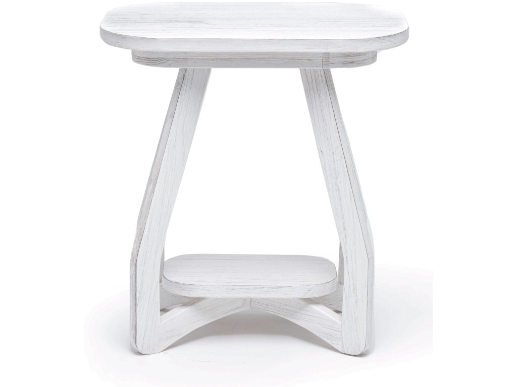 Sea Winds Surfside Chairside Table in Distressed White - Alternative View