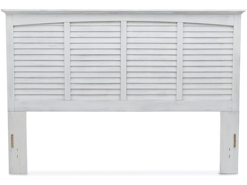Sea Winds Surfside King Headboard in Distressed White - Alternative View