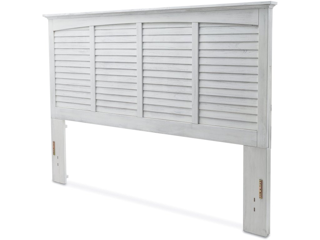 Sea Winds Surfside King Headboard in Distressed White