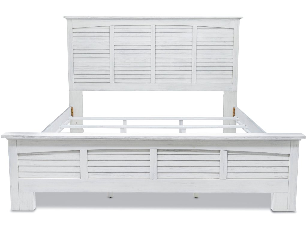 Sea Winds Surfside King Bed in Distressed White - Alternative View