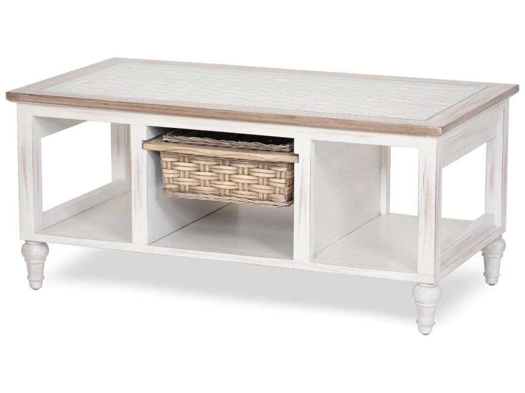Sea Winds Island Breeze 3pc Occasional Set in Weathered Wood/White