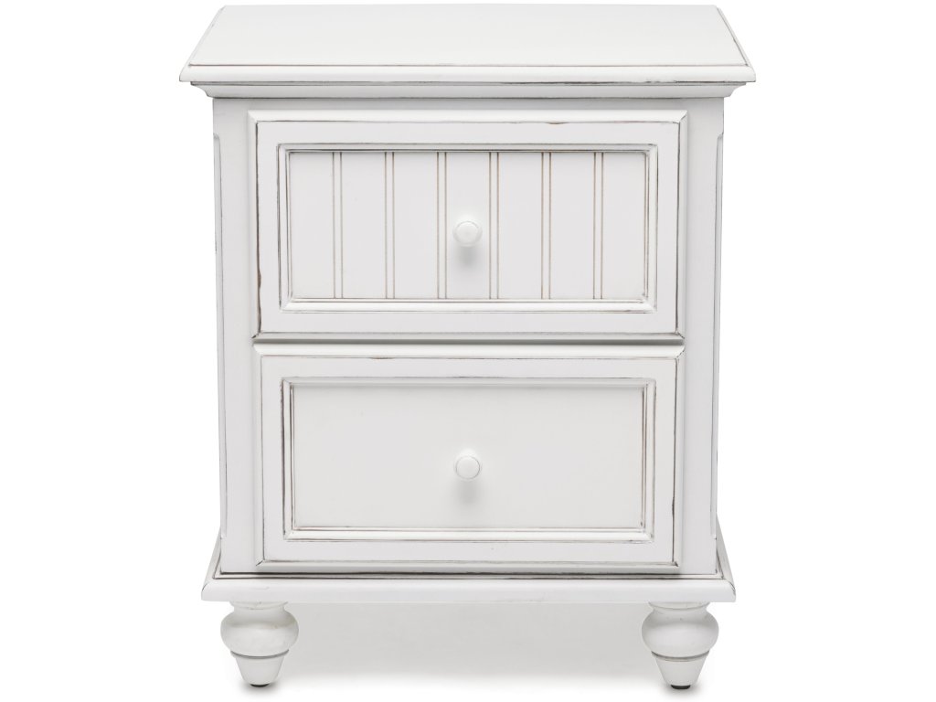 Sea Winds Monaco 2 Drawer Nightstand in Blanc - Alternative View