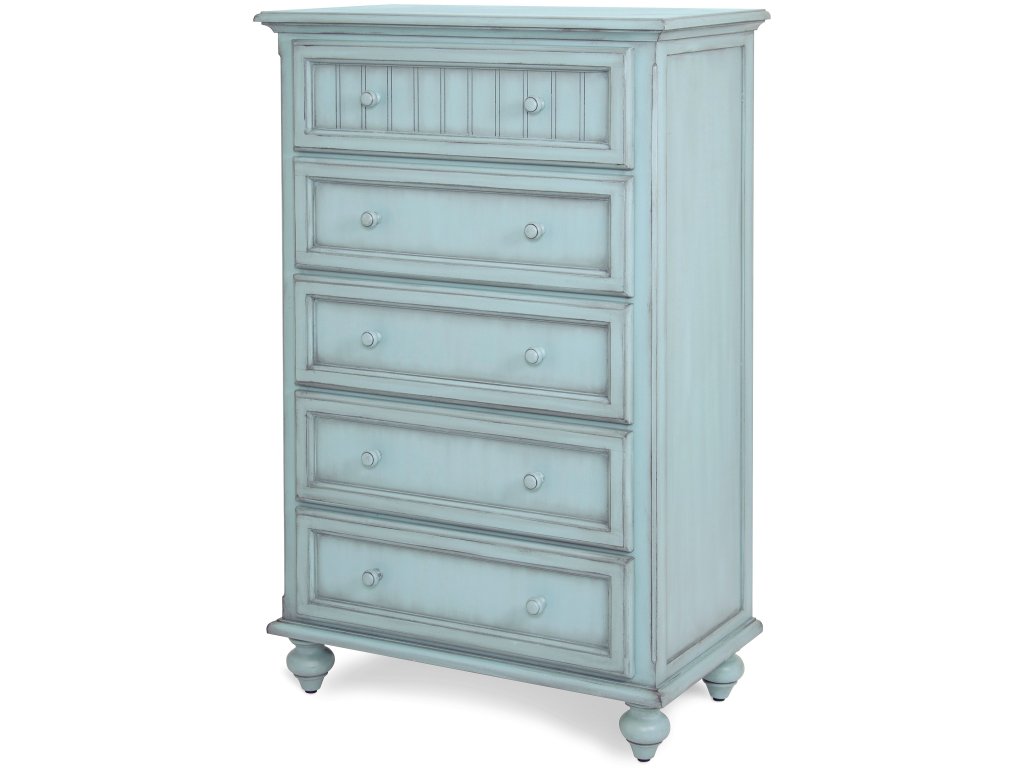 Sea Winds Monaco 5 Drawer Chest in Bleu