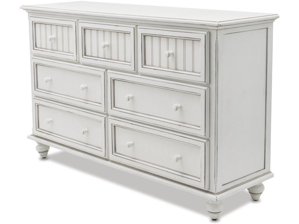 Sea Winds Monaco 7 Drawer Dresser in Blanc