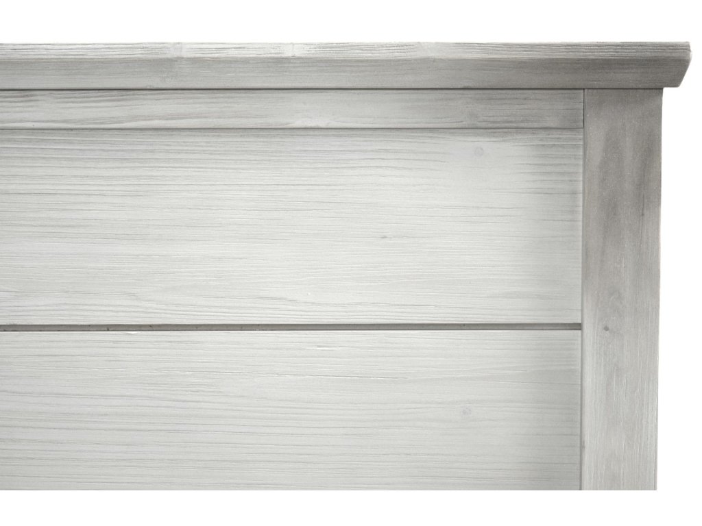 Sea Winds Geneva King Solidwood Headboard in Distressed White - Alternative View