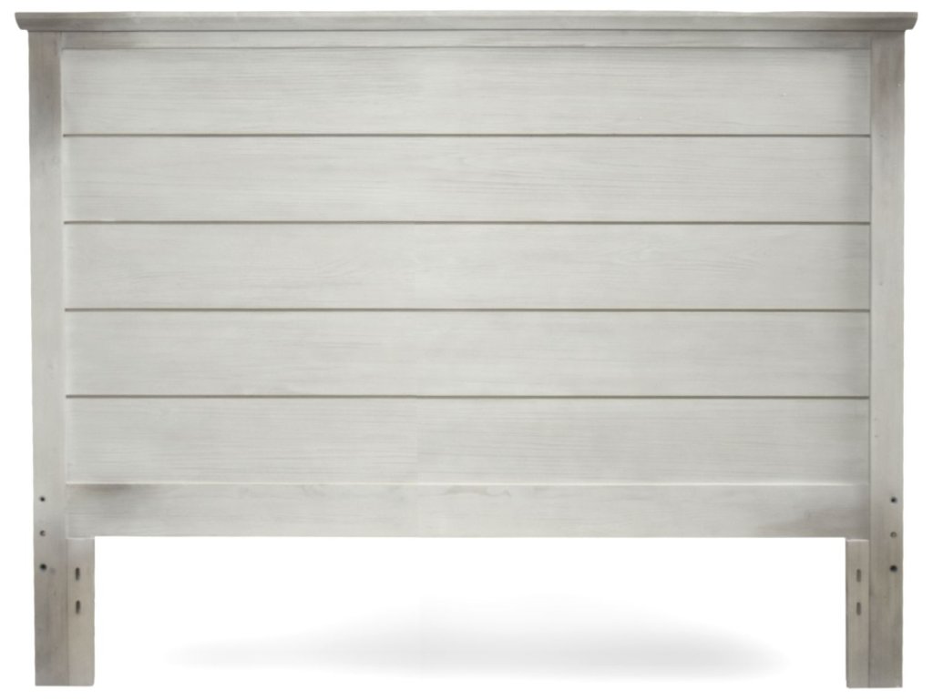 Sea Winds Geneva Queen Solidwood Headboard in Distressed White